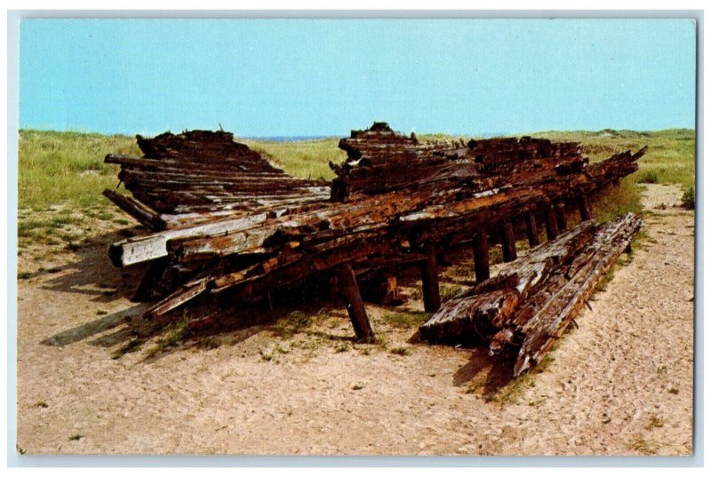 c1950's Shipwrecks on the Outer Banks of North Carolina NC Unposted Postcard