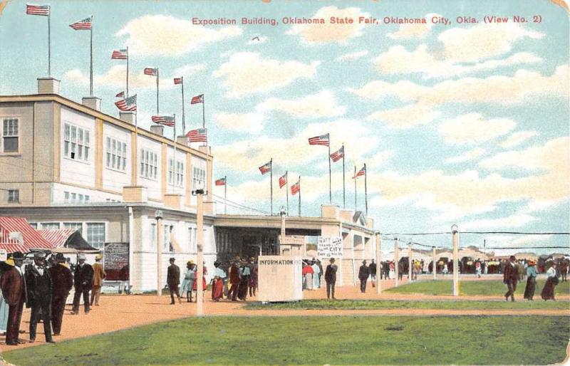 Oklahoma City Oklahoma State Fair Expo Building Antique Postcard K16371