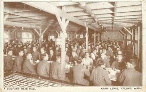 Military, WA, Tacoma, Washington, Camp Lewis, Company Mess Hall