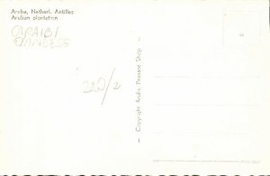 aruba, N.A., Plantation, Couple with Donkey (1950s) RPPC Postcard