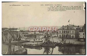 Old Postcard Honfleur Basin