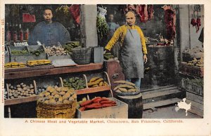 A Chinese Meat and Vegetable Market Chinatown San Francisco CA