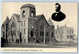 Brookings South Dakota Postcard Lutheran Church Parsonage Building 1910 Unposted