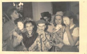 RPPC Kids Weird Masks Costumes Halloween? Photo IJsvogelplein Vintage Postcard