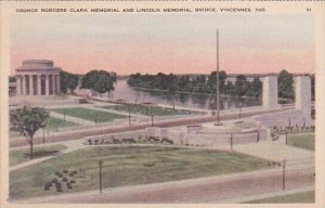 George Rodgers Clark Memorial And Lincoln Memorial Bridge Vincennes Indiana