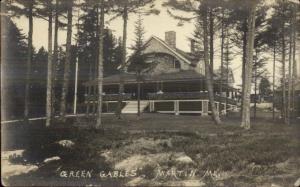 Martin or Friendship ME Green Gables Home c1910 Real Photo Postcard