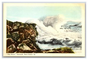 The Churn Waves on Beach Yarmouth Nova Scotia NS Canada UNP WB Postcard S5