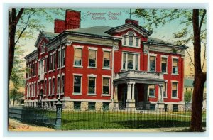 Grammar School Kenton Ohio 1912 West Liberty Vintage Antique Postcard 