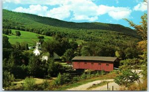 Postcard - Old Covered Wood Bridge, West Arlington, Vermont, USA