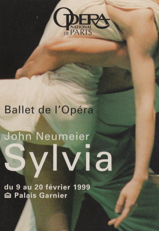 John Neumeier Sylvia Paris National Opera Advertising Postcard