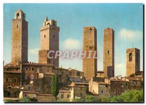 A Modern Postcard Panorama Gimignanno