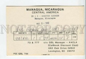 462930 1982 year Nicaragua Managua radio QSL card
