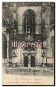 Postcard Ancient Church Of Brou Lateral Portal