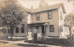 J29/ Gypsum Ohio RPPC Postcard c1910 Home Residence Tobacco Sign 42