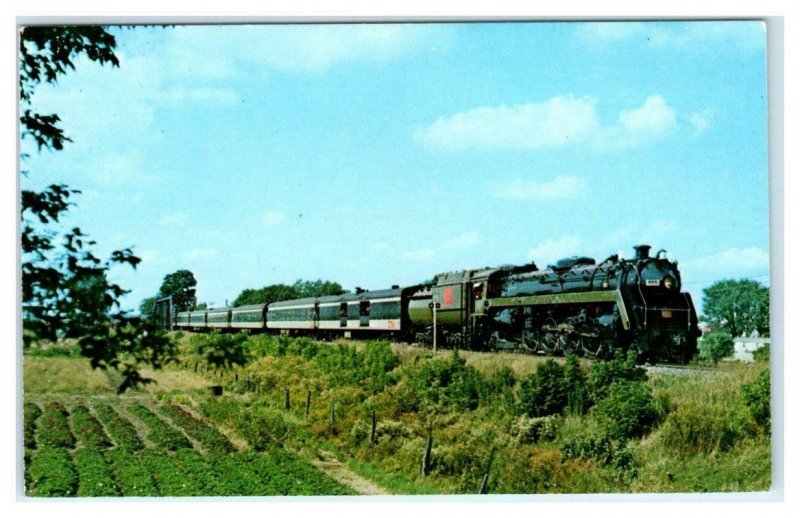 UPTON, Quebec, Canada ~ NATIONAL RAILWAY #6060 Steam Engine ~  c1970s Postcard