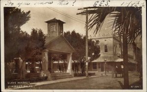 St Augustine Florida FL Slave Market Real Photo Vintage Postcard