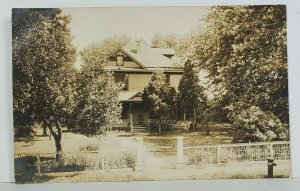 RPPC Lovely Early 1900s Home with Hammock Ornate Little Fence Postcard O3