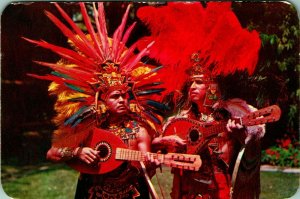 Danzantes Aztecas Aztec Dancers Xochiquetzal Mexico UNP Chrome Postcard C2