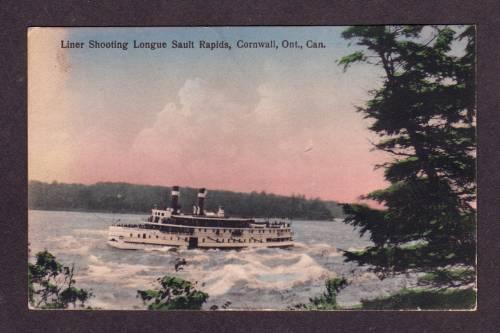 ON Steamer Ship Rapids in CORNWALL ONTARIO CANADA PC