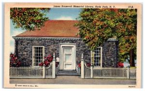 Mid-1900s James Roosevelt Memorial Library, Hyde Park, NY Postcard