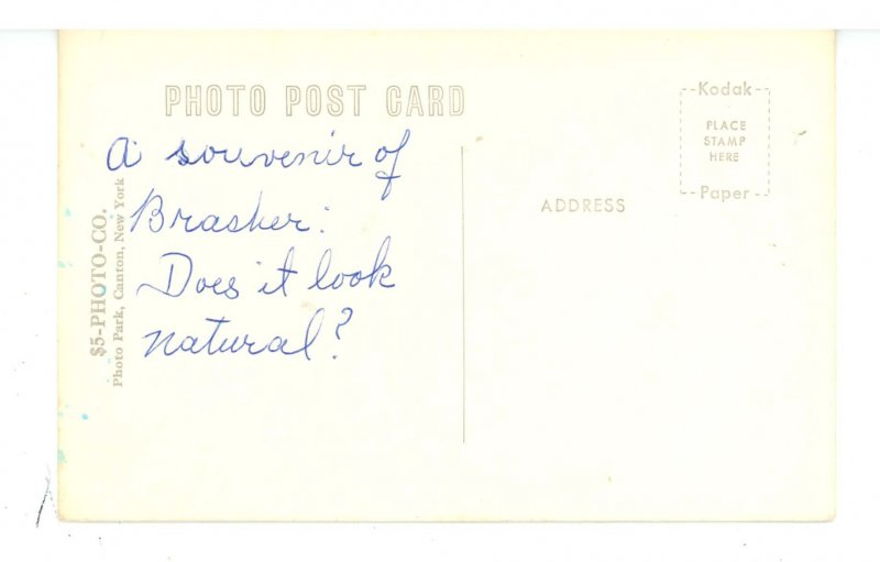 NY - Brasher Falls. Main Street ca 1940   RPPC