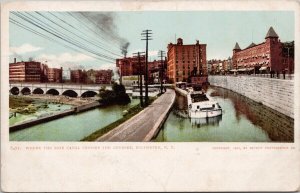 Rochester NY Erie Canal Crosses Genesee Detroit Photographic Co Postcard H35