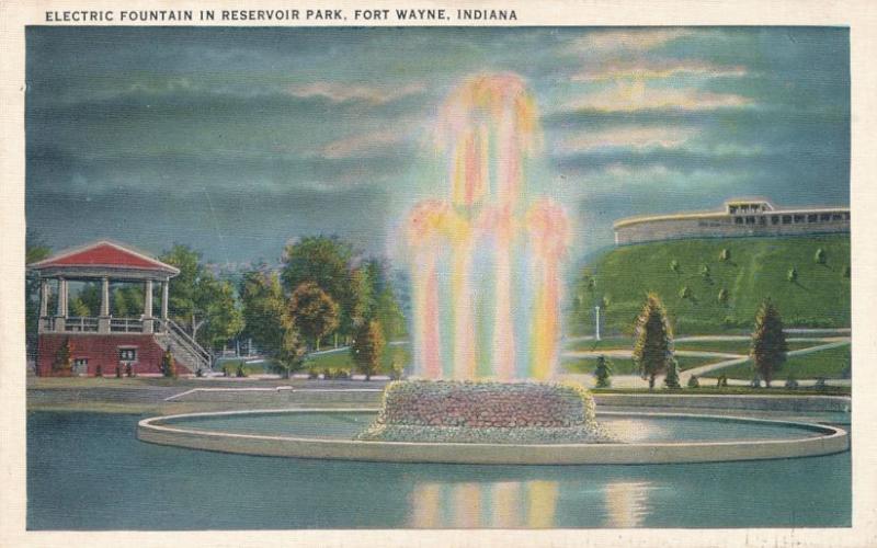 Electric Fountain in Reservoir Park - Fort Wayne IN, Indiana - WB