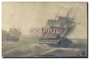 Postcard Old Boat Sailing Our navy d & # 39autrefois