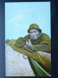 Fisherfolk Fisherman FISHERMAN SMOKING A PIPE A Quiet Whiff c1913 Postcard