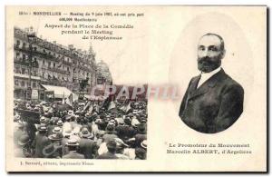 Postcard Old Wine Harvest Montpellier Meeting of June 9, 1907 Face of Comedy ...