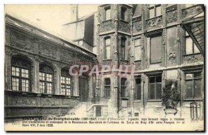 Old Postcard Rouen Hotel from Bourgtheroulde Court of honor