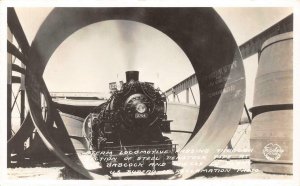 RPPC Steam Locomotive Babcock & Wilcox Co Boulder City, Nevada Vintage Postcard