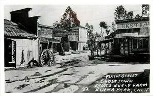 CA, Buena Park, California, Knott's Berry Farm, Ghost Town, Main Street, RPPC