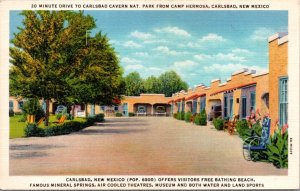 Linen Postcard Camp Hermosa Motel in Carlsbad, New Mexico