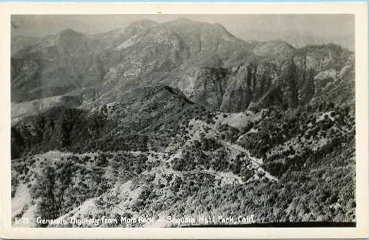 CA - Sequoia National Park, General's Highway from Moro Rock    *RPPC