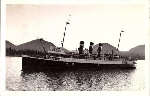 RPPC Postcard SS Prince Rupert in Alaska Harbor 1947