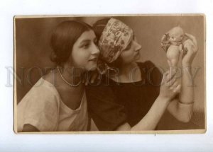 234053 Latvia RIGA Belle Girls DOLLVintage LAPIN REAL PHOTO