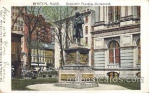 Benjamin Franklin Mounment, Boston, MA, Massachusetts, USA Copper Window 1906...