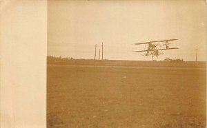 Waterville ME Pusher Propeller Landing At The Central ME Fair RPPC