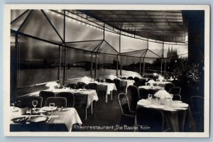 Germany Postcard Rhine Restaurant “Die Bastei” Cologne c1930's RPPC Photo