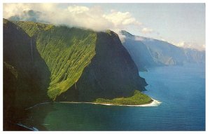 Molokai along the north shore Hawaii Postcard Posted 1971