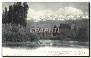 Old Postcard Environs de Grenoble The chain of the Alps and the banks of the ...