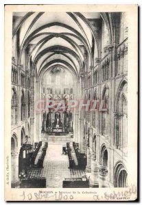 Old Postcard Mouzon Interior of the Cathedral
