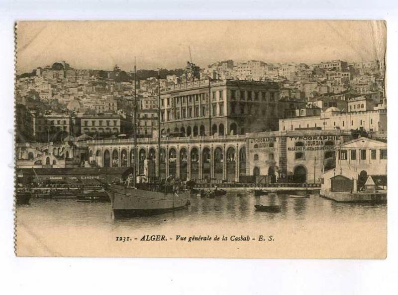 214094 ALGER Typographie Jordan ships quay Vintage