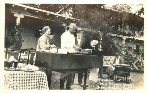 Barbecue Will Rogers Ranch 1940s Santa Monica California RPPC real photo 9588