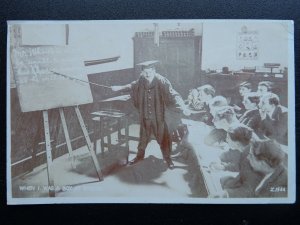 Teacher Classroom Theme WHEN I WAS A BOY AT SCHOOL c1911 RP Postcard by Taylor