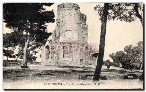 Old Postcard Nimes La Tour Magne
