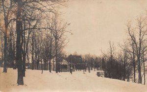 Fergus Falls Minnesota Winter Snow Scenic Real Photo Vintage Postcard AA70118