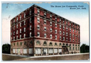 1935 The Moose Jaw Community Hotel Moose Jaw Saskatchewan Canada Postcard