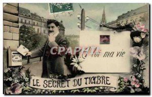 Old Postcard Fantasy secret stamp Sower